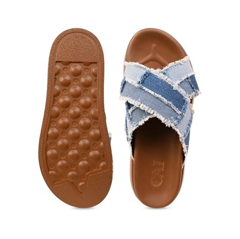 Denim Cross Tan Platform – The CAI Store