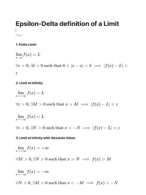 Image result for Delta Epsilon Definition of Multivariable Function at Infinity