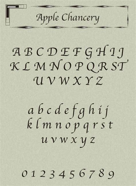 Apple Chancery Typeface