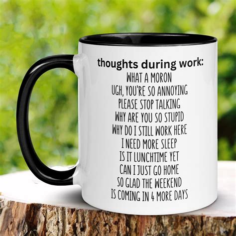 Thoughts During Work, Funny Gifts, Office Mug, Work Mug, Sarcastic Mug ...