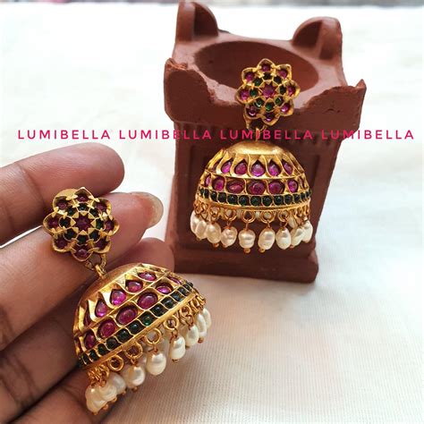 Buy Antique Gold Jhumka With Guttapusalu Beads Online For Women ...