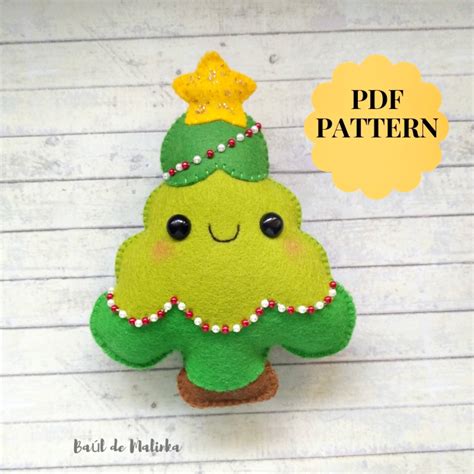 Felt Christmas Tree Pattern 的图像结果