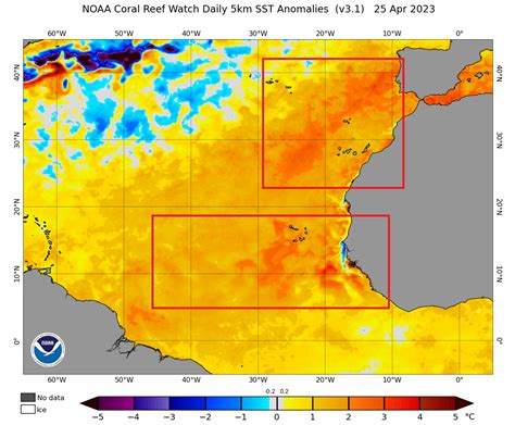 Atlantic ocean water temperature