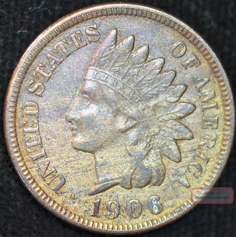 1906 Indian Head Penny - 1906 Indian Head Cent Very Good Penny VG ...
