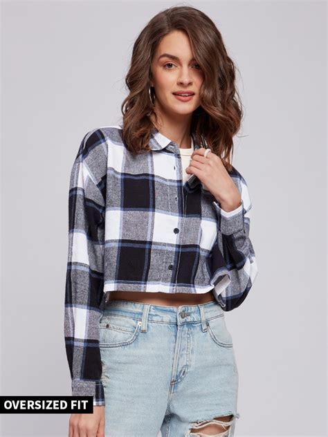 Buy Plaid: Multi Cropped Shirt Dress Online