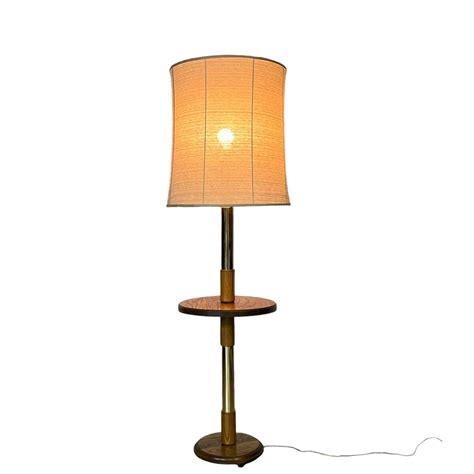 Vintage Mid Century Floor Lamp with Built In Round Table — Wall Star ...