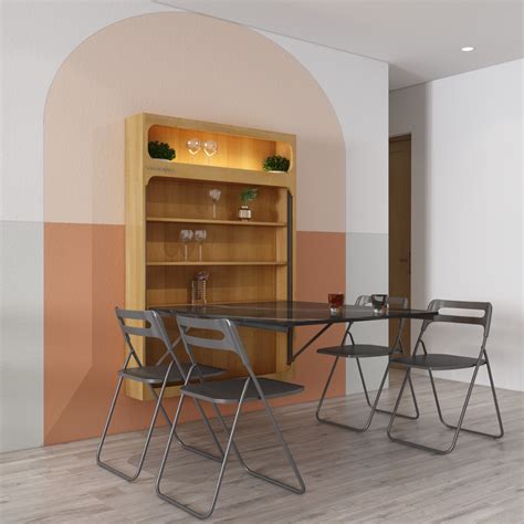 Virgo Wall Mounted Dining Table (4x3) – InvisibleBed.com
