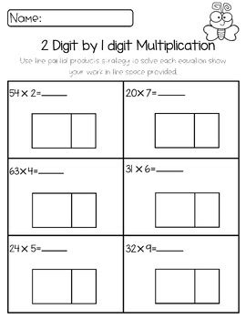 Area Model Multiplication 2-Digit by 1 Digit 的图像结果