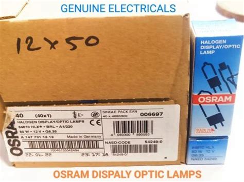 64610 HLX Osram 12V 50W G6.35 Halogen Display Optic Lamps NAED 54249 ...