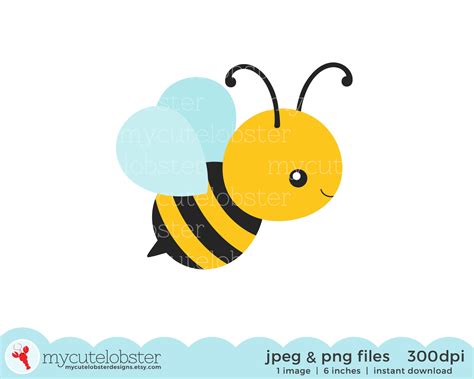 Bee Clipart - Bumblebee Clip Art, Honey Bee Graphics, PNG Digital ...