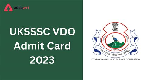 UKSSSC VDO Admit Card 2023 Out, Direct Download Link