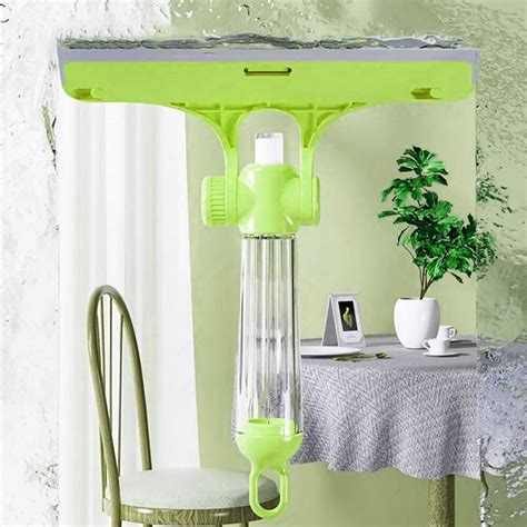 4 in 1 Multifunctional Glass Scraper, Window Glass Wiper with Watering