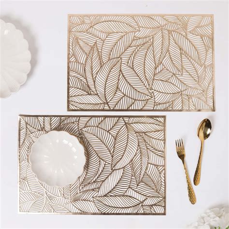 Table Mats - Buy Rectangle Placemat Set Online at Best Price |Nestasia
