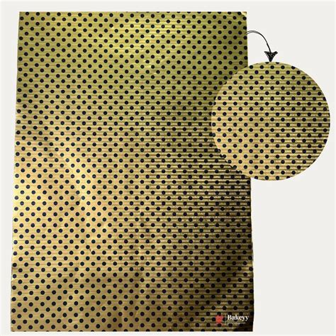 Light Golden and Black Polka Dot Wrapping Paper - | 7x10" Size | Pack ...