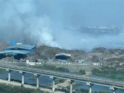 Surat Khajod Fire Erupts Third Time; Smoke Billows