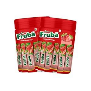 Falero Fruba | Strawberry Fruit Bar | 360gm, 33% Fruit Pulp| 30 Fruit ...