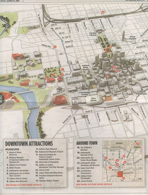 Map of Downtown Indianapolis