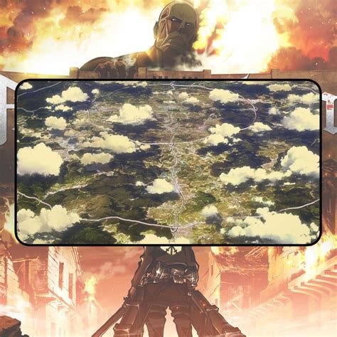 Anime Attack on Titan Map Liberio Desk Mat, Mouse Pad, AOT - Etsy