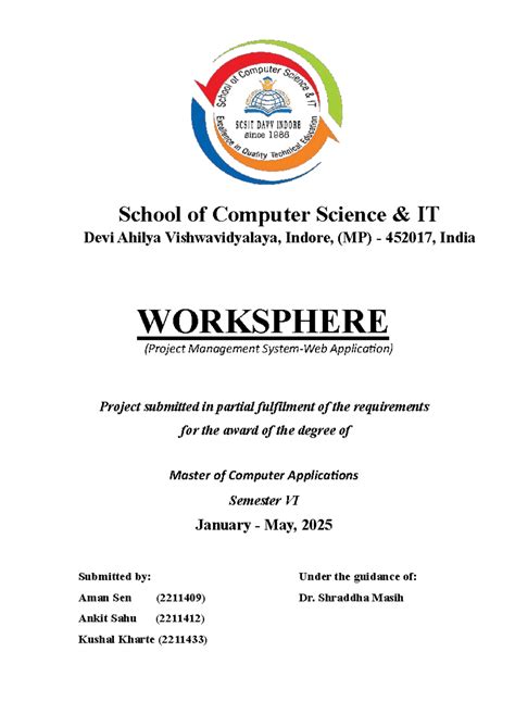 Worksphere Application-Project-Report - School of Computer Science & IT ...