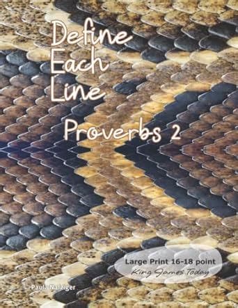 Buy Define Each Line Proverbs 2: Large Print - 18 Point, King James ...