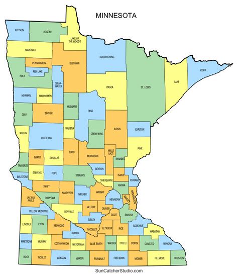 Minnesota County Map Printable - Free Printable Maps