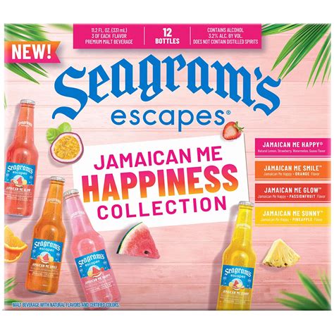 Seagram's Escapes Jamaican Me Happiness Collection Variety Bottles, 12 ...