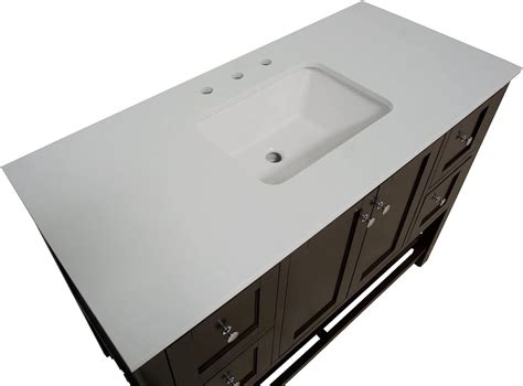 Buy Lakeshore 48-inch Bathroom Vanity (Engineered White/Chocolate ...