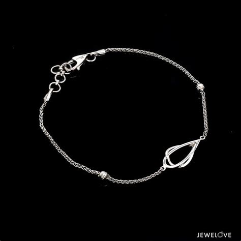 Jewelove™ Bangles & Bracelets Evara Platinum Light Weight Bracelet for ...