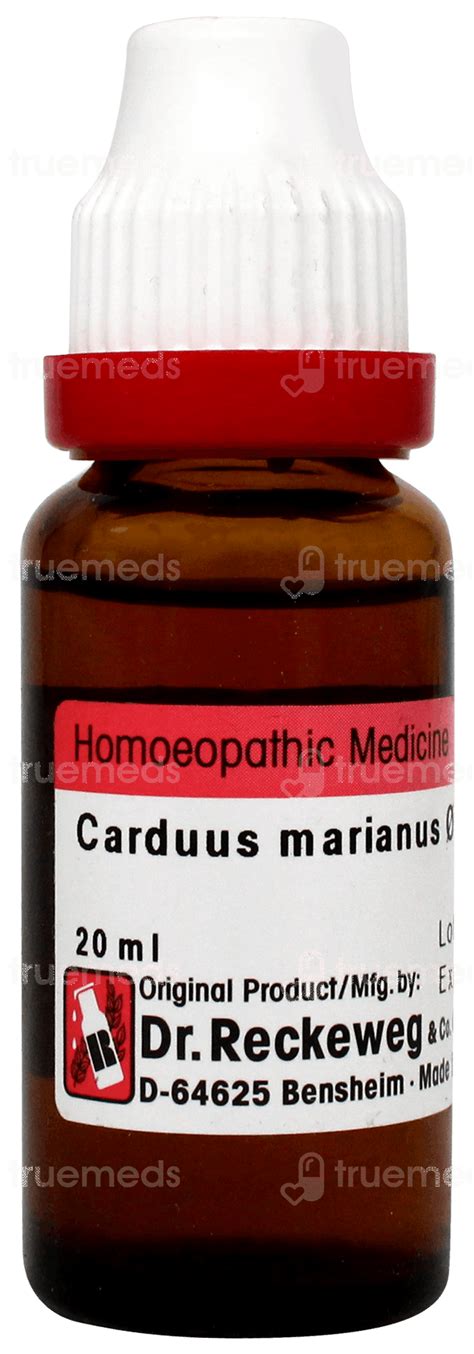 Dr Reckeweg Carduus Marianus Q Mother Tincture 20ml - Uses, Side ...