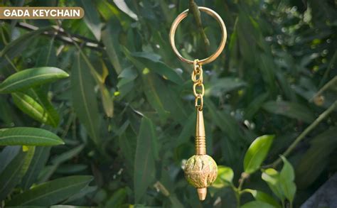 Buy SHISHAA Resin Bahubali Hanuman Idol & Bajrangbali Gada Keychain ...