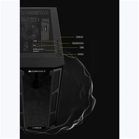 Zeb Templar (ZEB-941B) Mid-Tower Gaming Cabinet | Zebronics