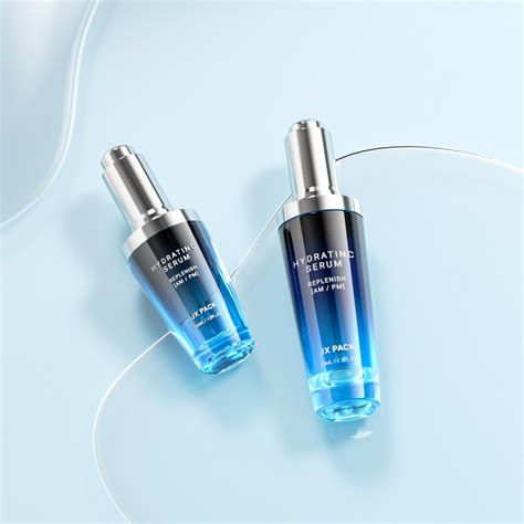 Luxury Serum Bottle Push Button Cosmetics 30ml 50ml Face Serum Glass ...