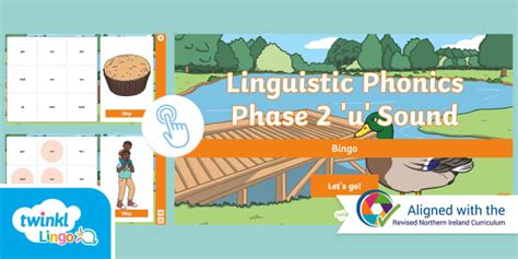 Linguistic Phonics Phase 2 'u' Sound Bingo Game - Twinkl