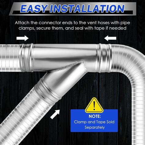 NATGAI 4 Inch 3 Way Duct Splitter, 45°Metal Hose India | Ubuy