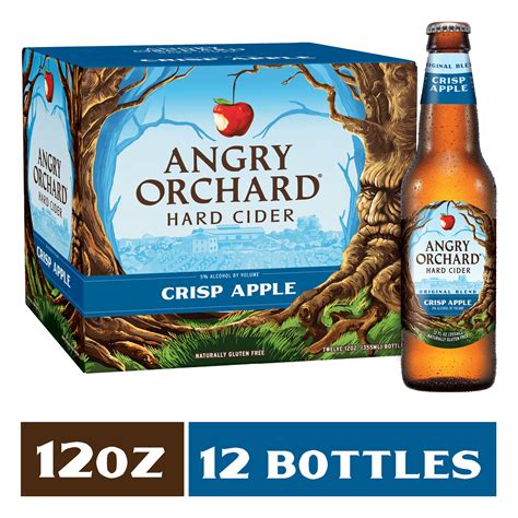 Angry Orchard Crisp Apple Hard Cider, 12 pack, 12 fl oz - Walmart.com