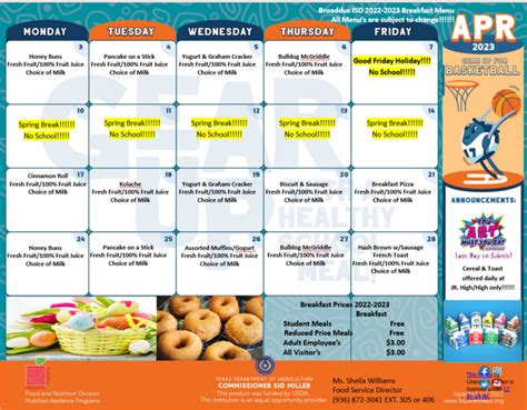 Ropes Isd Lunch Menu at William Santos blog