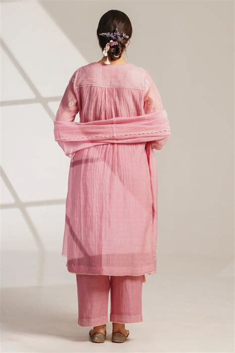PINK SUIT SET WITH DUPATTA – Parikatha