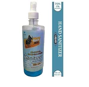 Black Bull Alcohol (IPA) based Liquid Hand Sanitizer (70% Alcohol ...