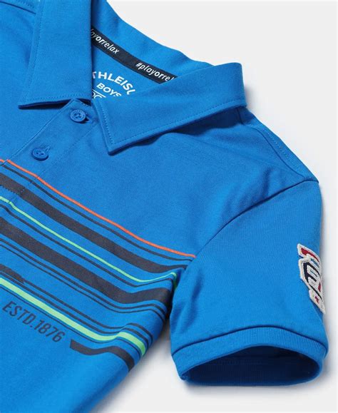 Buy Boy's Super Combed Cotton Rich Graphic Printed Half Sleeve Polo T ...
