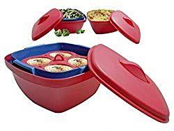 RUTJA's Plastic Microwave Safe Idli Maker, Dhokla Maker, Food Steamer ...