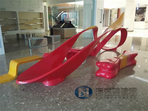 商场玻璃钢组合Y字凳拼接座椅 - 深圳市凡贝尔玻璃钢工艺有限公司