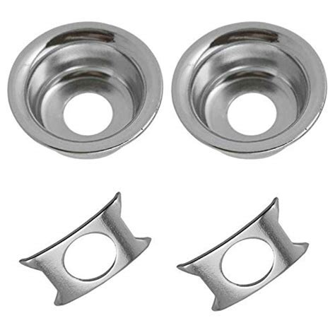 PRAV® Pack of 2 Iron Jack Socket Plate Cup for Telecaster Electric ...