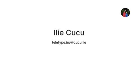 Ilie Cucu — Teletype