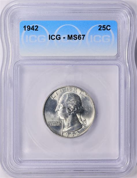 1942 Washington Quarter ICG MS-67 (Item 1807750) | GreatCollections ...