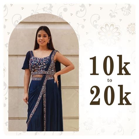 Buy designer lehenga, gown, sharara under 20000 at 20% off – vastrachowk