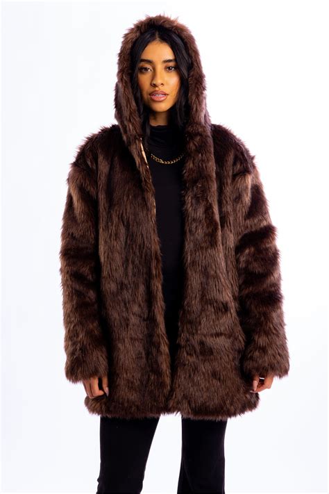 Dark Brown Faux Fur Coat | The Paris Kingpin