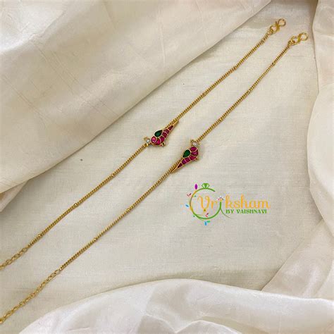 Premium Stone Pendant Anklets-G8414 – vrikshamindia
