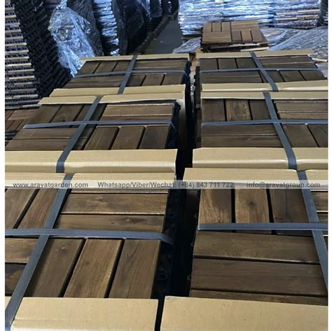 Interlocking Deck Tile (12"x12") Acacia Hardwood Deck Tile,Interlocking ...