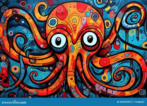 Abstract Octopus Painting in the Style of Pablo Picasso. Animals Art ...