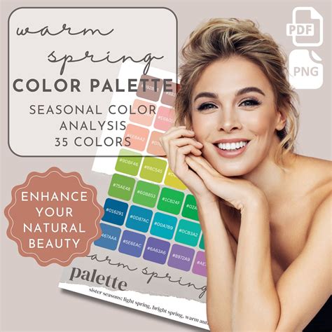 Warm Spring Personal Color Palette Seasonal Color Analysis Color ...